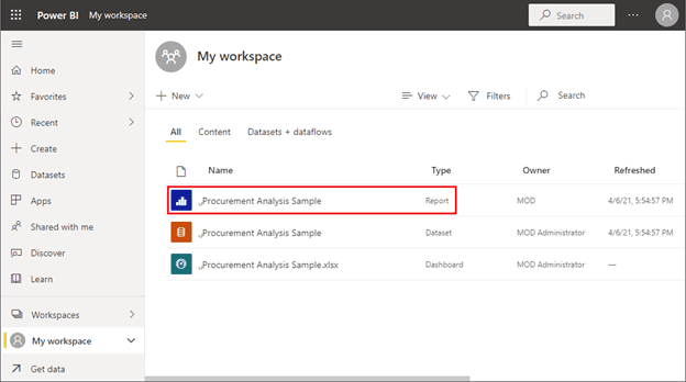 Procurement Analysis Sample report